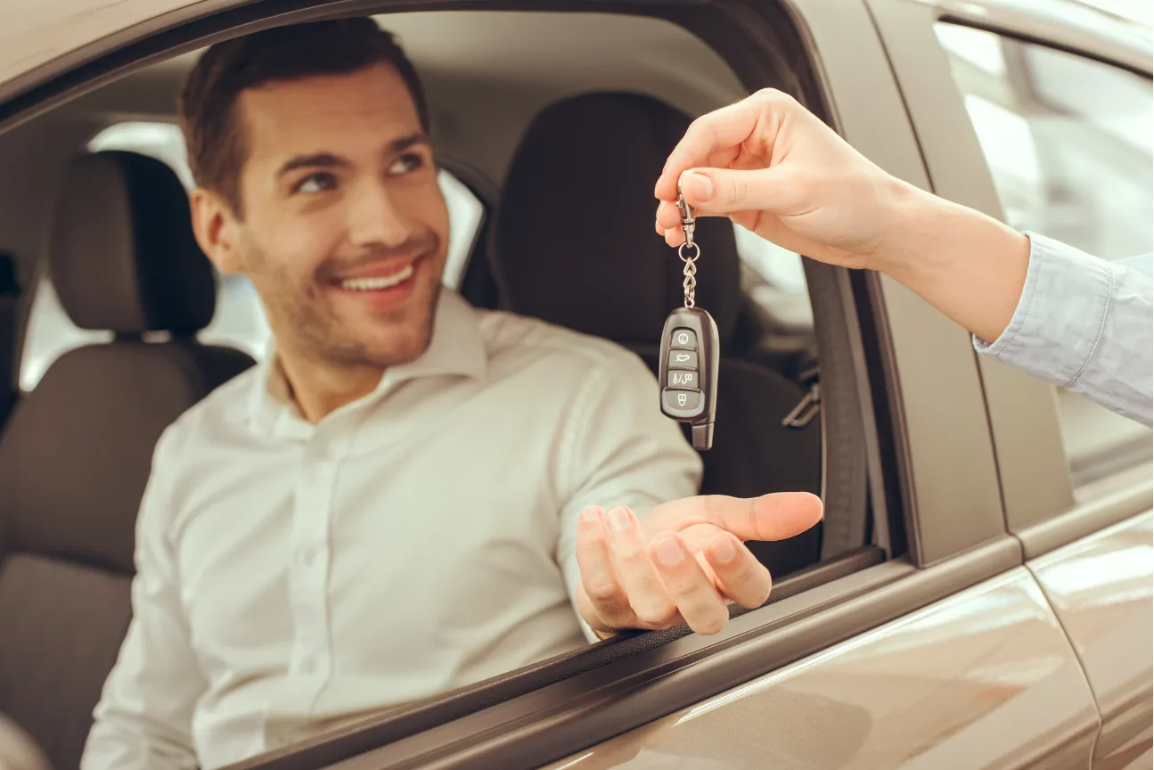 A rental car delivered to the door
