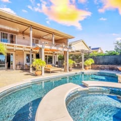 ৎ୭The safty paradiseৎ୭H/w Pool Jacuzzi, 4 bedrooms